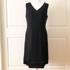 Amanda Smith V-Neck Drop Waist Black Dress/Size 10